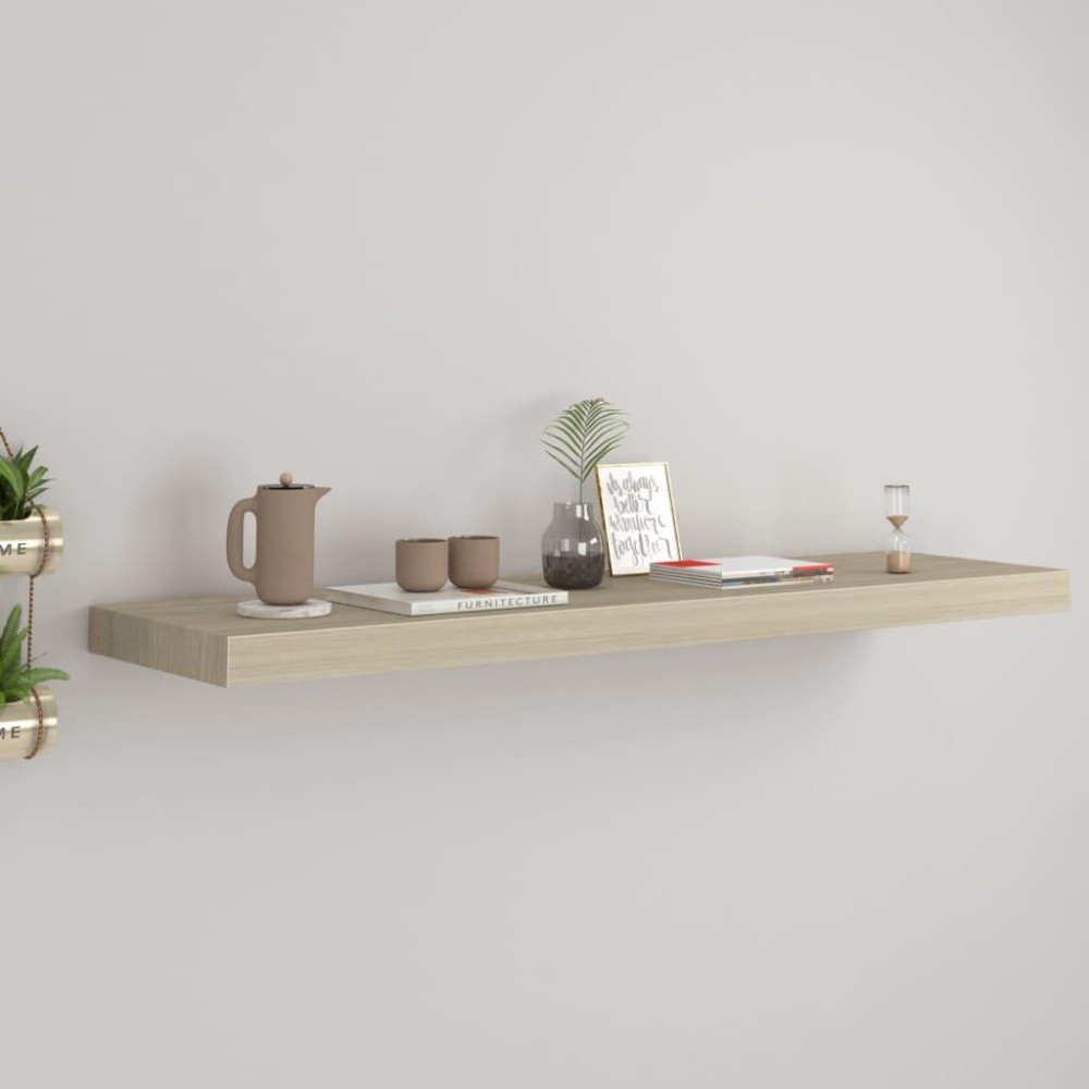 Vidaxl Floating Wall Shelf Oak 35.4X9.3X1.5 Mdf