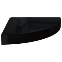 Vidaxl Floating Corner Shelves 4 Pcs High Gloss Black 9.8X9.8X1.5 Mdf