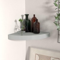 Vidaxl Floating Corner Shelf Gray 9.8X9.8X1.5 Mdf