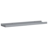 Vidaxl Picture Frame Ledge Shelves 2 Pcs Gray 23.6X3.5X1.2 Mdf