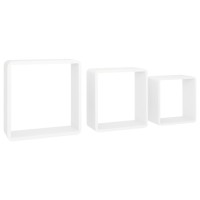Vidaxl Wall Cube Shelves 3 Pcs White Mdf