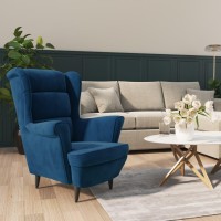 vidaXL Armchair Blue Velvet