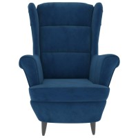 vidaXL Armchair Blue Velvet