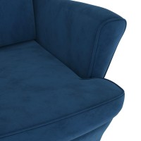 vidaXL Armchair Blue Velvet