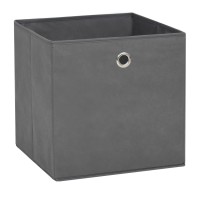 Vidaxl Storage Boxes 10 Pcs Non-Woven Fabric 11X11X11 Gray