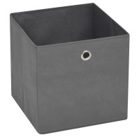 Vidaxl Storage Boxes 10 Pcs Non-Woven Fabric 11X11X11 Gray