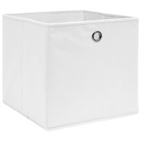 Vidaxl Storage Boxes 4 Pcs Non-Woven Fabric 11X11X11 White