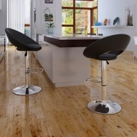 vidaXL Bar Stools 2 pcs Black Faux Leather