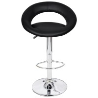 vidaXL Bar Stools 2 pcs Black Faux Leather