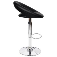 vidaXL Bar Stools 2 pcs Black Faux Leather