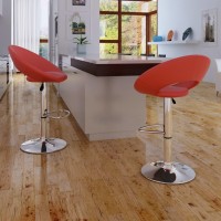 vidaXL Bar Stools 2 pcs Red Faux Leather