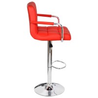 vidaXL Bar Stools 2 pcs Red Faux Leather