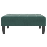 vidaXL 2-Seater Sofa Bed with Footstool Dark Green Velvet