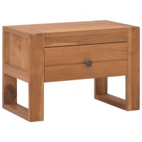 Vidaxl Bedside Cabinet 19.7X11.8X13.8 Solid Teak Wood