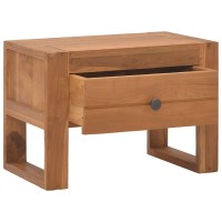 Vidaxl Bedside Cabinet 19.7X11.8X13.8 Solid Teak Wood