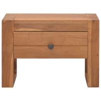 Vidaxl Bedside Cabinet 19.7X11.8X13.8 Solid Teak Wood