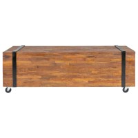 Vidaxl Coffee Table 43.3X17.7X15 Solid Teak Wood