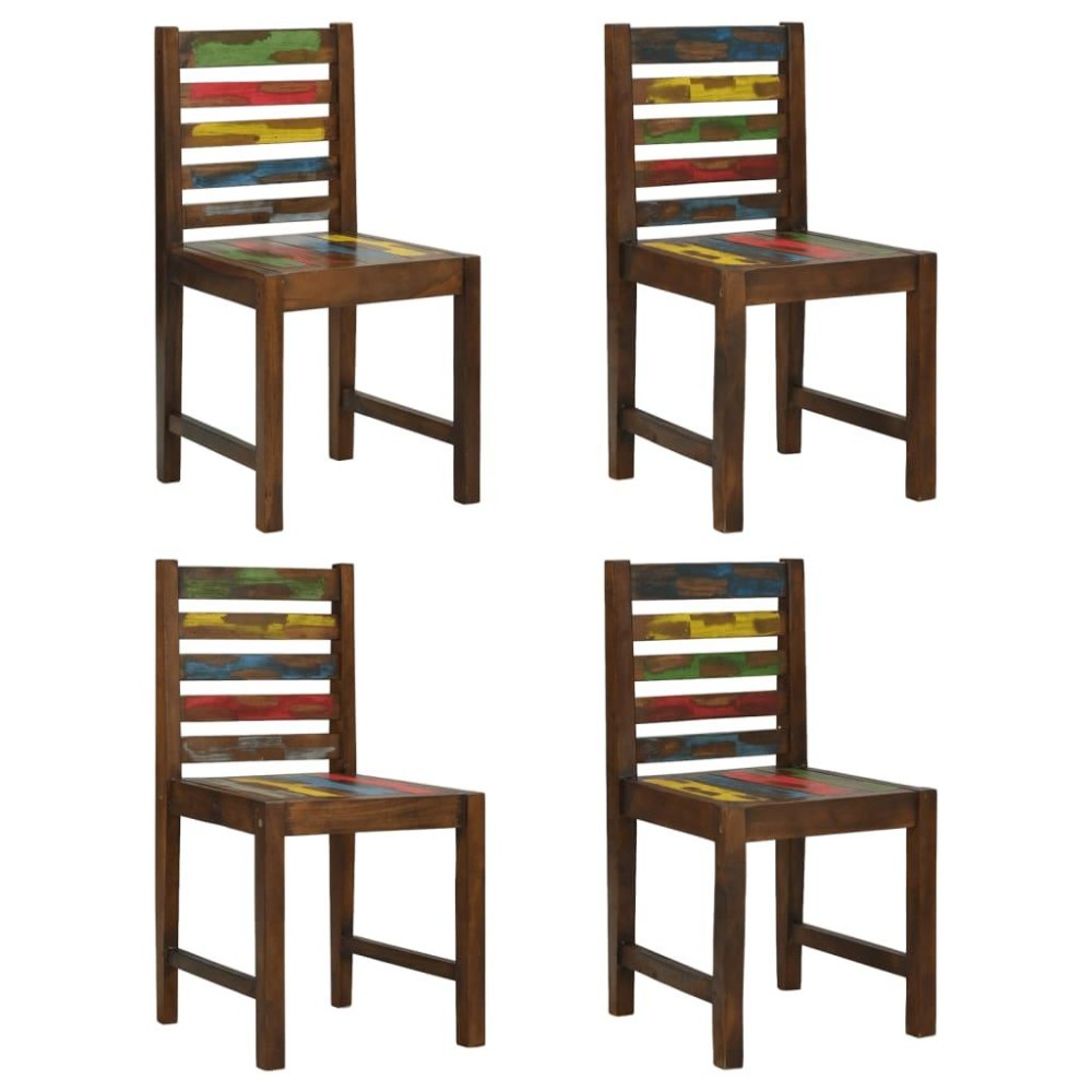 vidaXL Dining Chairs 4 pcs Solid Reclaimed Wood