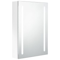 vidaXL LED Bathroom Mirror Cabinet Shining White 19.7