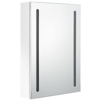 vidaXL LED Bathroom Mirror Cabinet Shining White 19.7