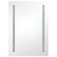 vidaXL LED Bathroom Mirror Cabinet Shining White 19.7