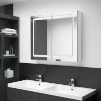 vidaXL LED Bathroom Mirror Cabinet Shining White 31.5