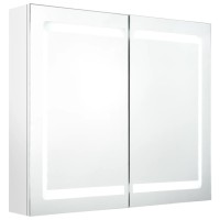 vidaXL LED Bathroom Mirror Cabinet Shining White 31.5