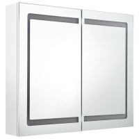 vidaXL LED Bathroom Mirror Cabinet Shining White 31.5