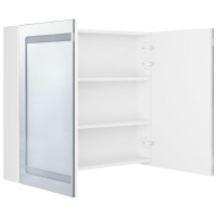 vidaXL LED Bathroom Mirror Cabinet Shining White 31.5