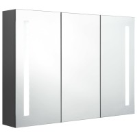 Vidaxl Led Bathroom Mirror Cabinet 35X5.5X24.4 Gray