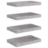 Vidaxl Floating Wall Shelves 4 Pcs Concrete Gray 15.7X9.1X1.5 Mdf