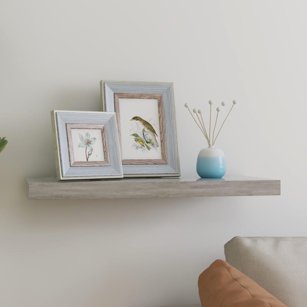 Vidaxl Floating Wall Shelf Concrete Gray 23.6X9.3X1.5 Mdf