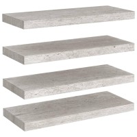 Vidaxl Floating Wall Shelves 4 Pcs Concrete Gray 23.6X9.3X1.5 Mdf