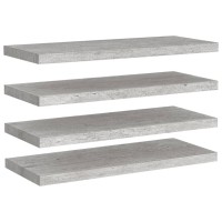 Vidaxl Floating Wall Shelves 4 Pcs Concrete Gray 31.5X9.3X1.5 Mdf