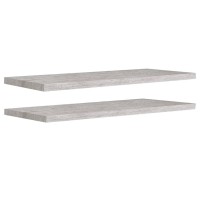 Vidaxl Floating Wall Shelves 2 Pcs Concrete Gray 35.4X9.3X1.5 Mdf
