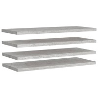 vidaXL Floating Wall Shelves 4 pcs Concrete Gray 35.4