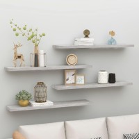 vidaXL Floating Wall Shelves 4 pcs Concrete Gray 47.2