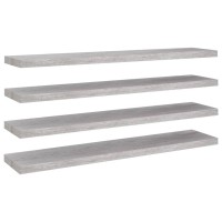 vidaXL Floating Wall Shelves 4 pcs Concrete Gray 47.2