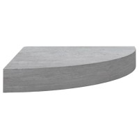 Vidaxl Wall Corner Shelf Concrete Gray 9.8X9.8X1.4 Mdf