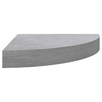 Vidaxl Wall Corner Shelf Concrete Gray 13.7X13.7X1.4 Mdf
