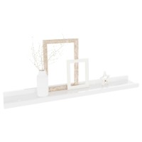 Vidaxl Wall Shelves 2 Pcs High Gloss White 23.6X3.5X1.2