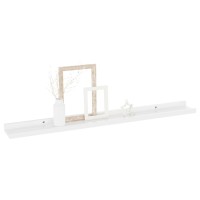 Vidaxl Wall Shelves 2 Pcs High Gloss White 31.5X3.5X1.2