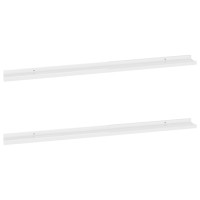 Vidaxl Wall Shelves 2 Pcs High Gloss White 45.3X3.5X1.2
