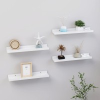 Vidaxl Wall Shelves 4 Pcs High Gloss White 15.7X3.5X1.2