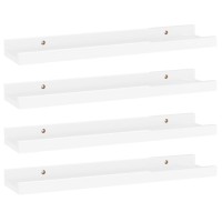 Vidaxl Wall Shelves 4 Pcs High Gloss White 15.7X3.5X1.2