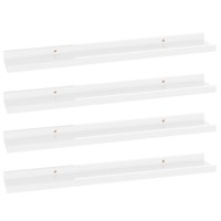 Vidaxl Wall Shelves 4 Pcs High Gloss White 23.6X3.5X1.2