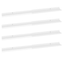 Vidaxl Wall Shelves 4 Pcs High Gloss White 39.4X3.5X1.2