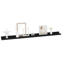 Vidaxl Wall Shelves 2 Pcs Black 39.4X3.5X1.2