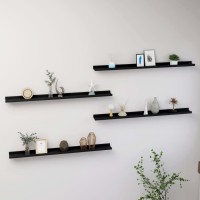 Vidaxl Wall Shelves 4 Pcs Black 39.4X3.5X1.2