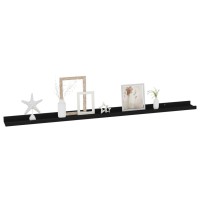 Vidaxl Wall Shelves 4 Pcs Black 45.3X3.5X1.2